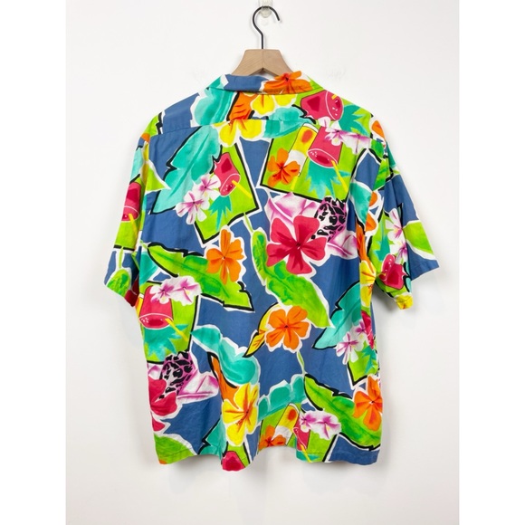 Vintage Sun Surf Hawaii Floral Bright Hawaiian Print Shirt - Picture 2 of 5